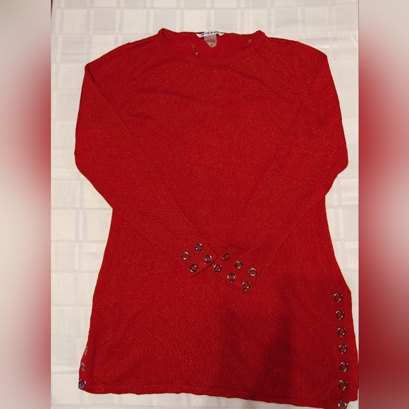 Red Sparkley Sweater Nygard Size Medium - Picture 1 of 7